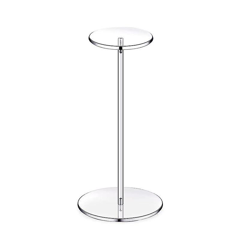 Supporto per cappelli multifunzionale decorativo in acrilico trasparente per parrucche, espositore per cappelli con base rotonda