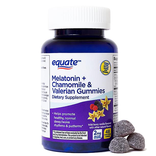 Equate Melatonin Gummies + Chamomile And Valerian, 48 Ct