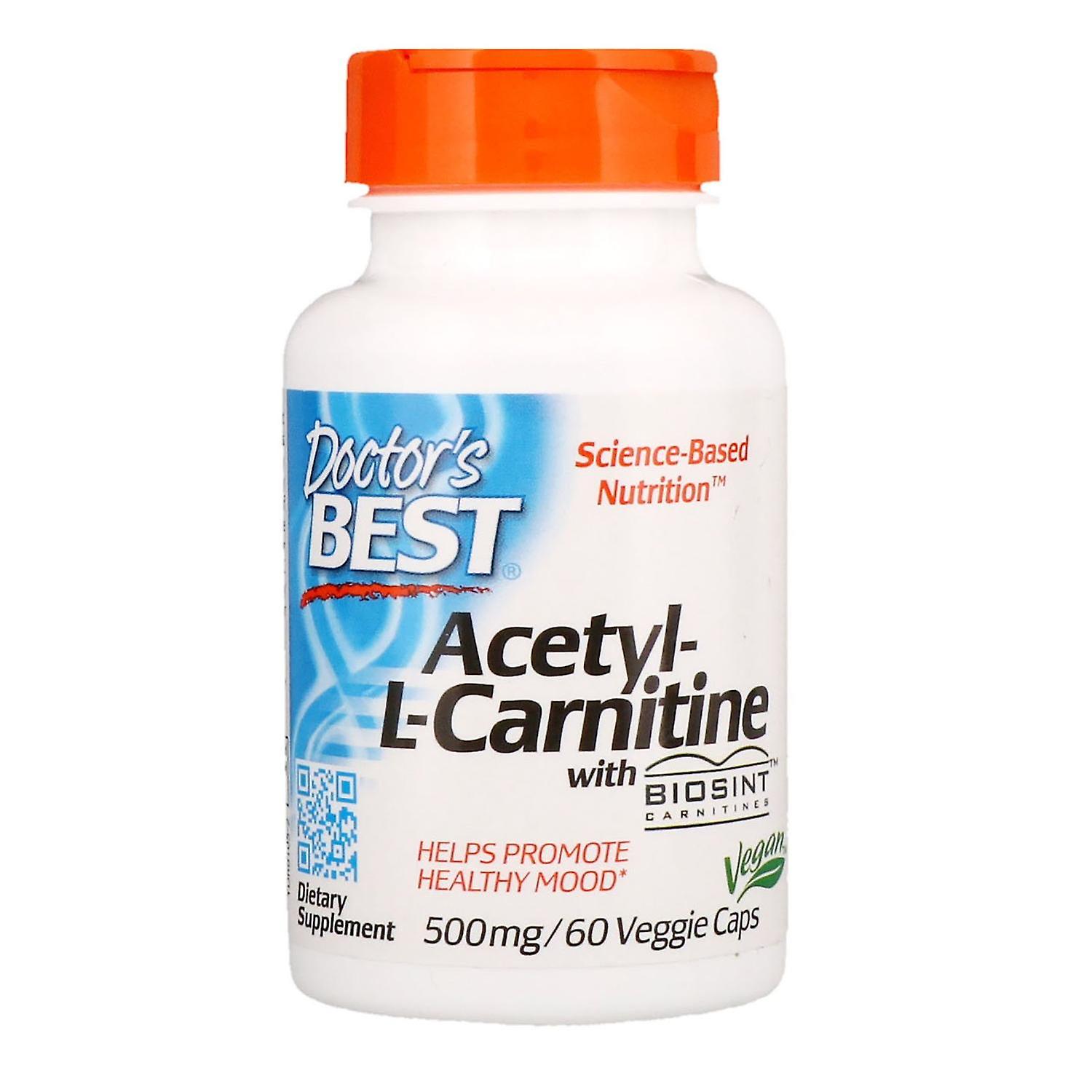 Doctor's Best, Acetyl-L-Carnitine with Biosint Carnitines, 500 mg, 60 Veggie Cap