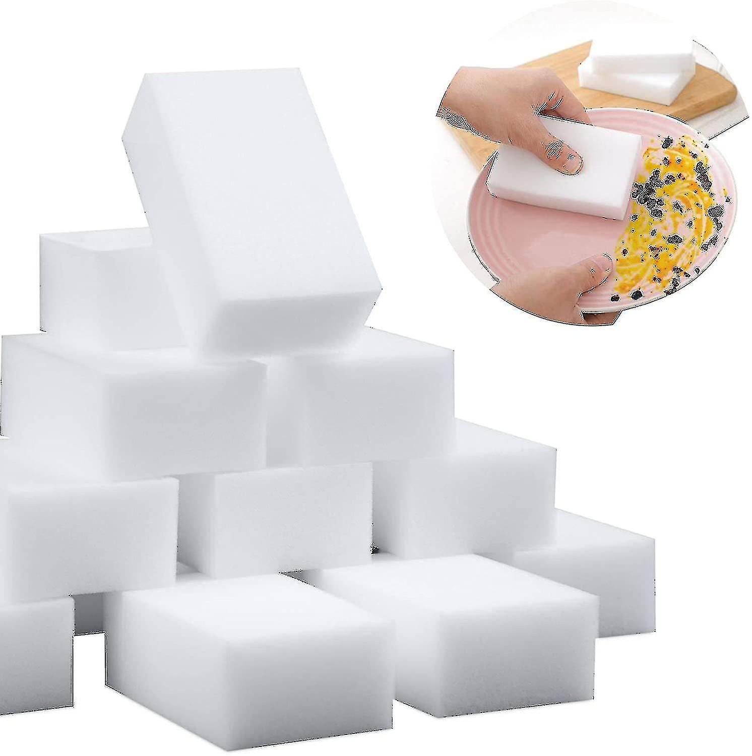 100 Pack Magic Sponge Eraser Rengjøring Svamper Bulk Tw