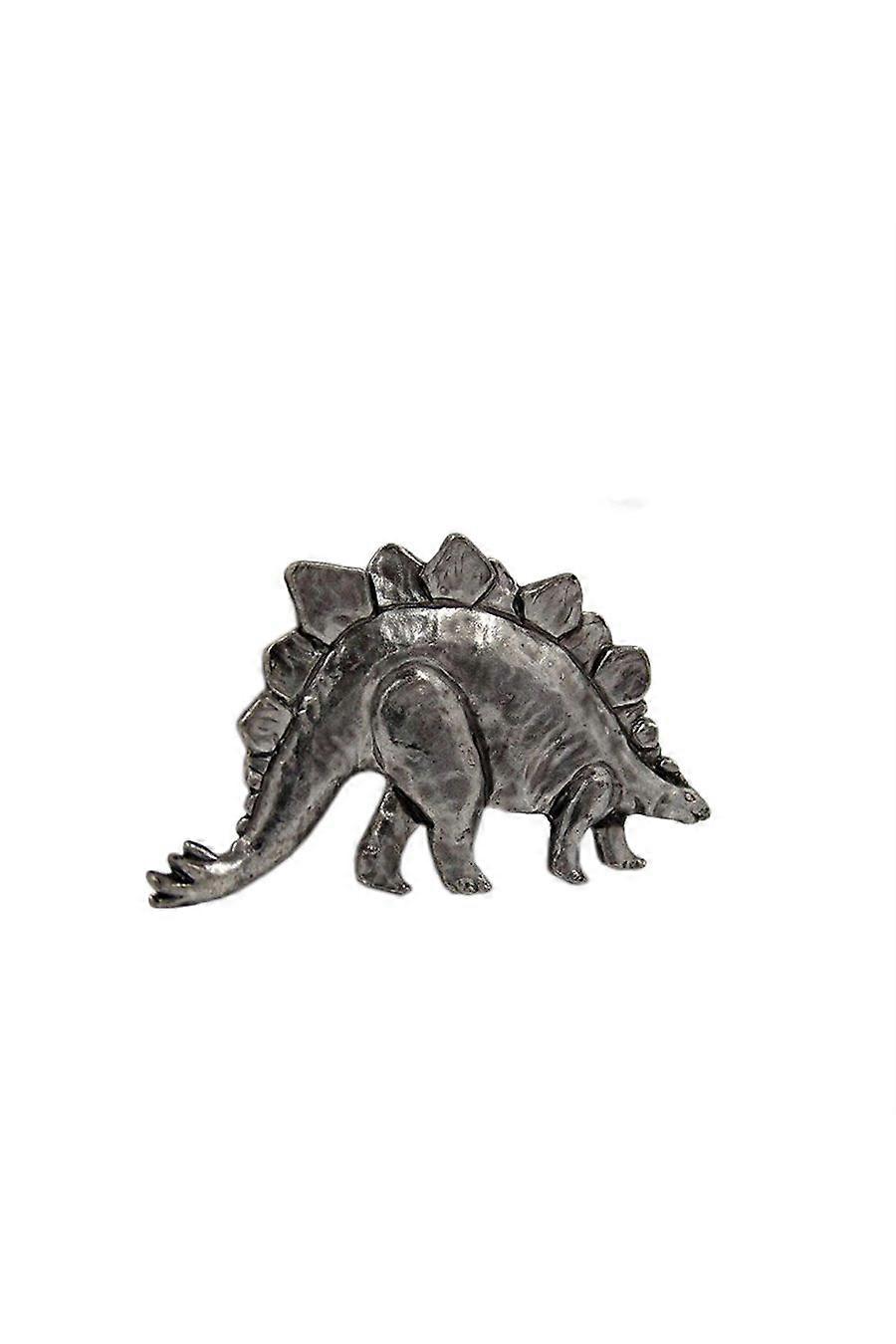Brooch Dinosaur Stegosaurus Antique Tin - Gl00961