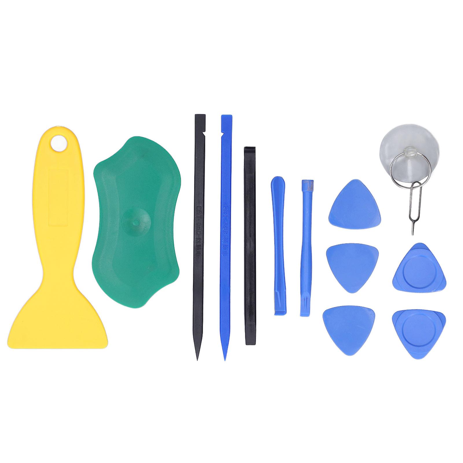 Uadme Electronics Repair Tool, PVC Plastic Spudger Opening Prying Bar Triangular Sheet Suction Cup Kit