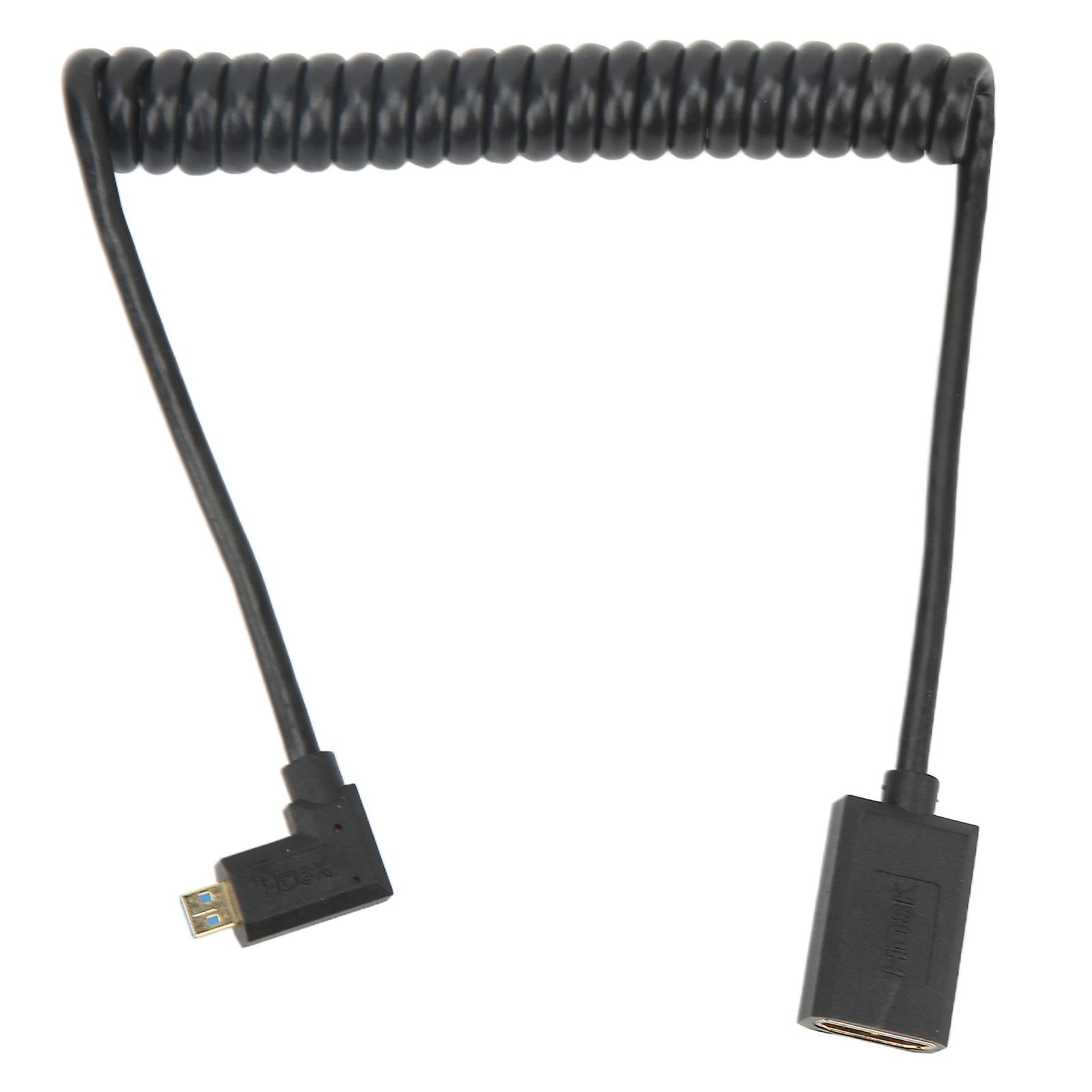 8K60Hz Micro HD to HD Multimedia Interface Female Spring Fine Cable OD4.0 Camera Tablet to TV Universal Connecting Cable 1.2m