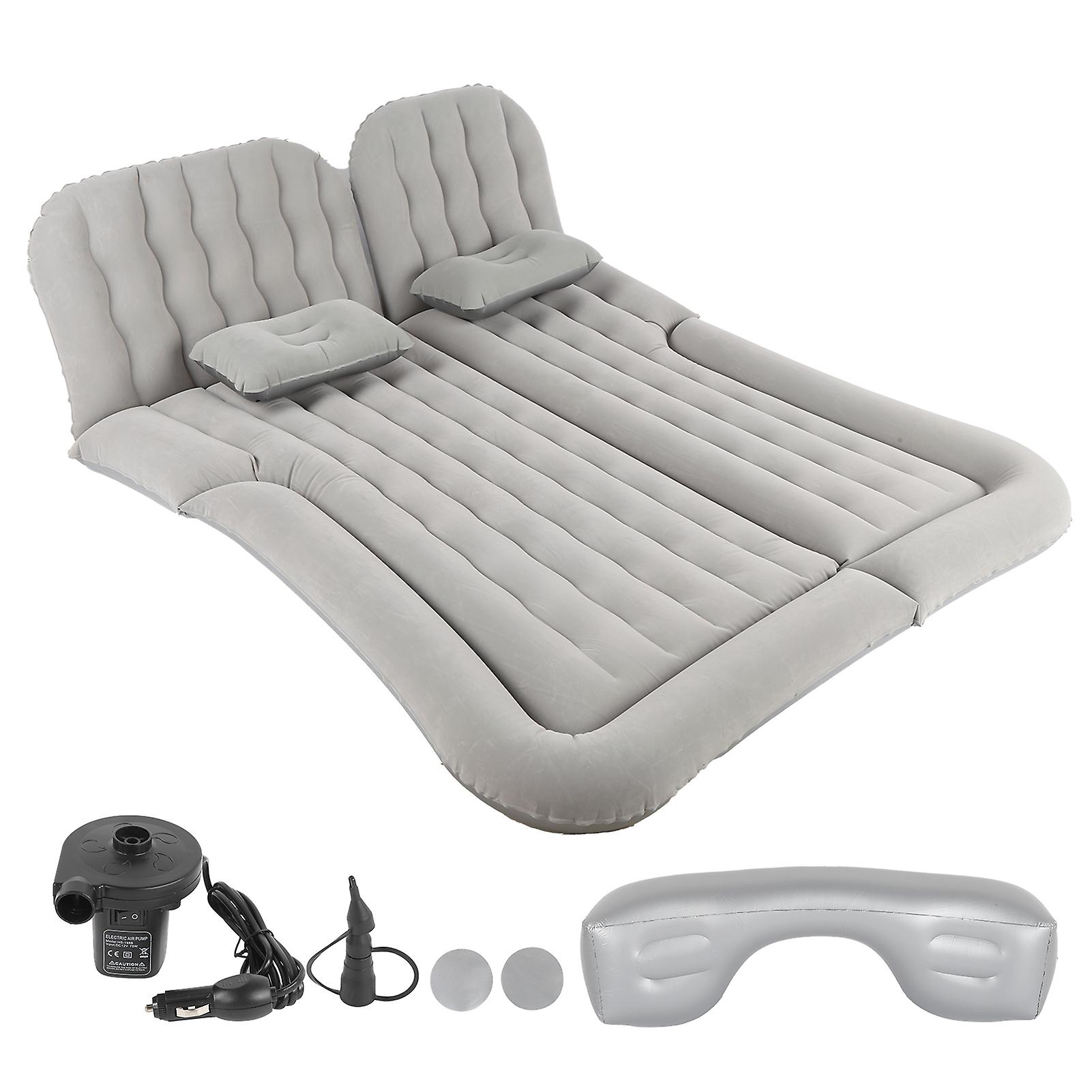 Air Mattress 12V Inflator Pump Electric with Flocking Surface Travel for SUV MPV RVGray
