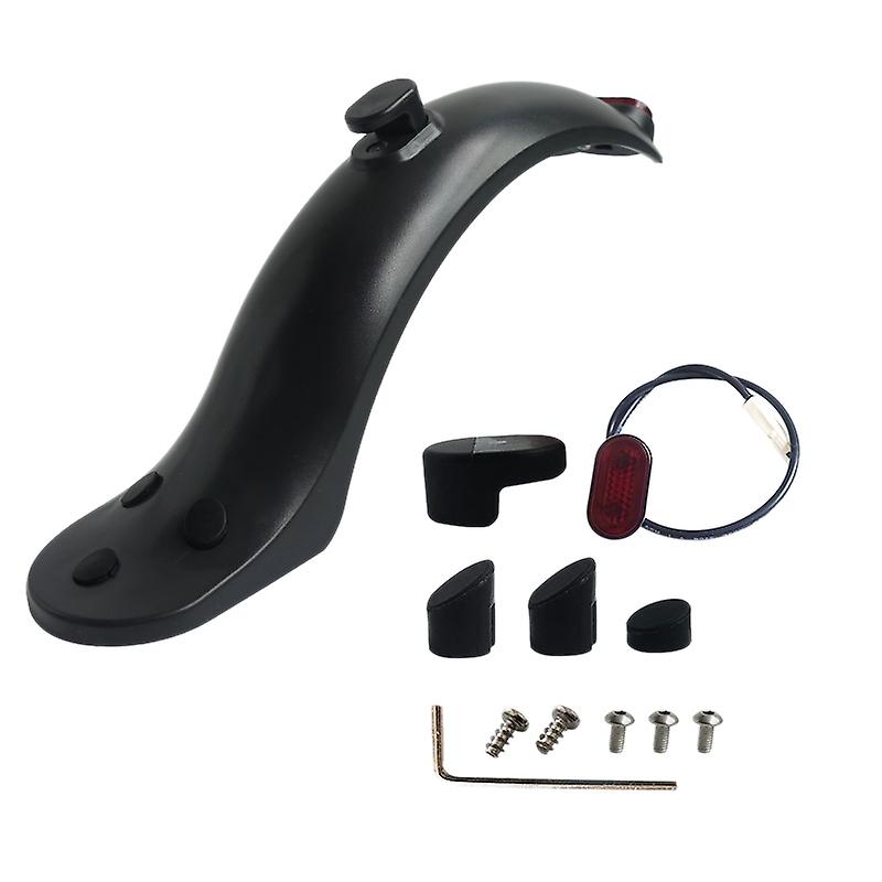 Scooter Rear Mudguard Taillight Set for M365/1S/PRO Electric Scooter Accessories(Black)