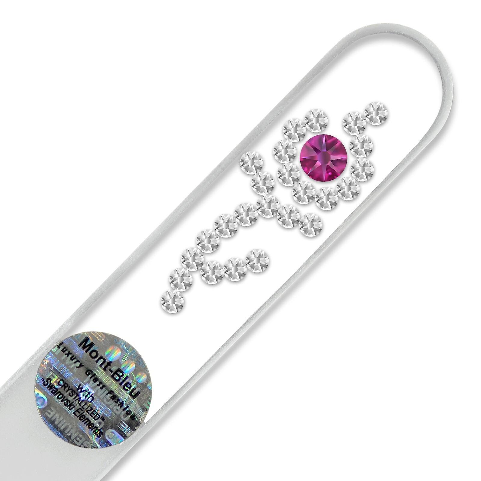 Mont Bleu Flower-stem Crystal Nail File LE-11 - Fuchsia - Crystal