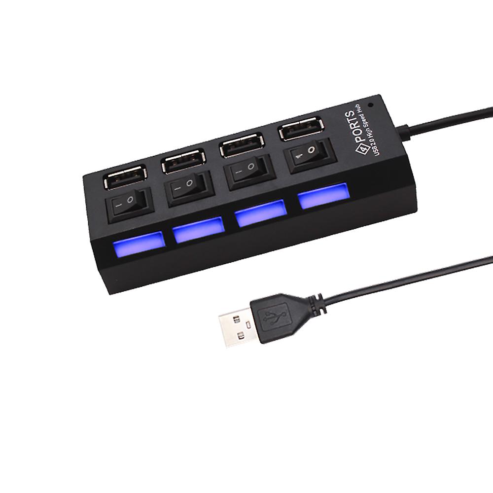 4-port Usb 2.0 Hub One Drag Four Splitter Hub Plug And Play Mini Small Socket Hub /usb 4-port Splitter