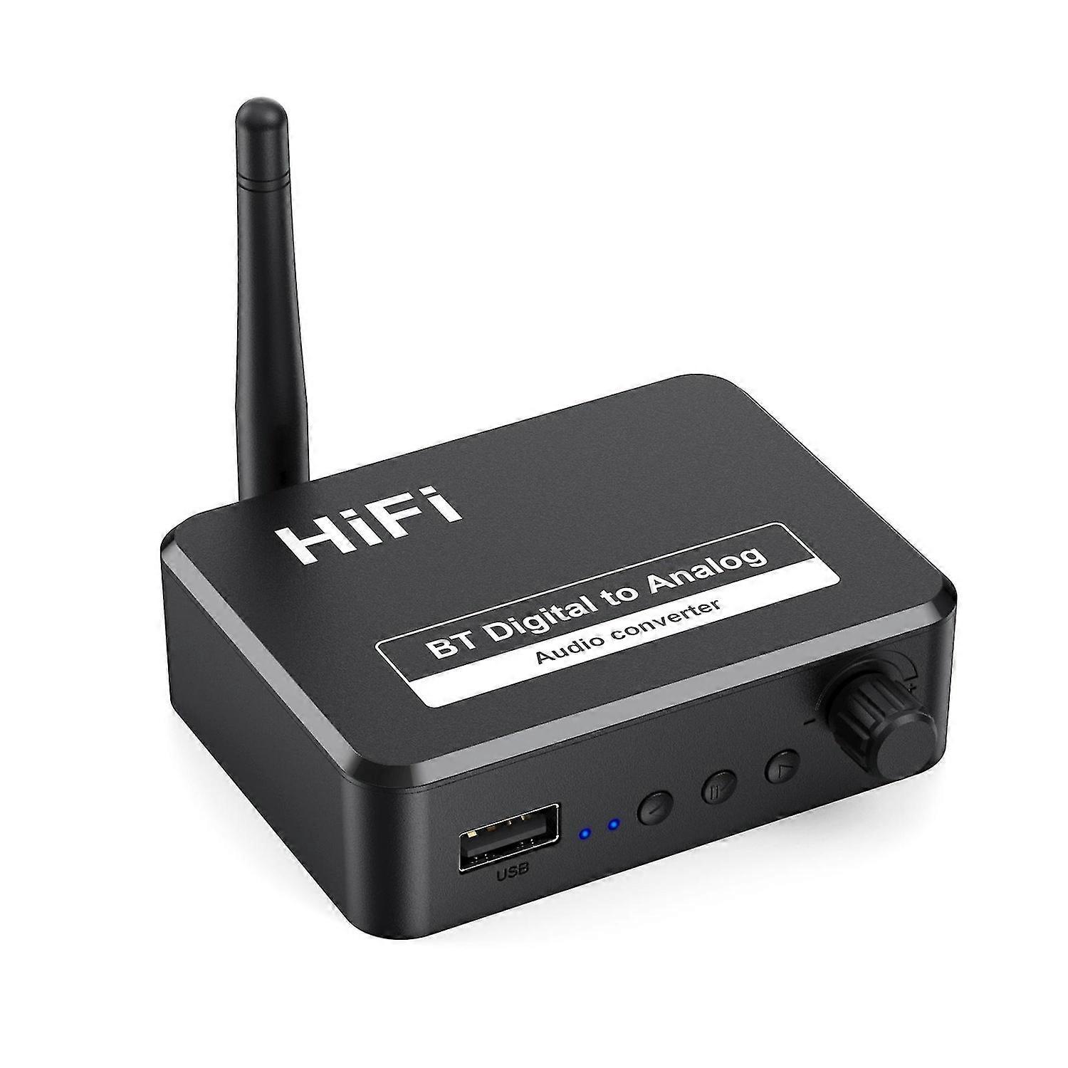 Bluetooth-compatible 5.1 Receiver Supports Interfaces Plug-and-Play Transmission Digital to Analog A