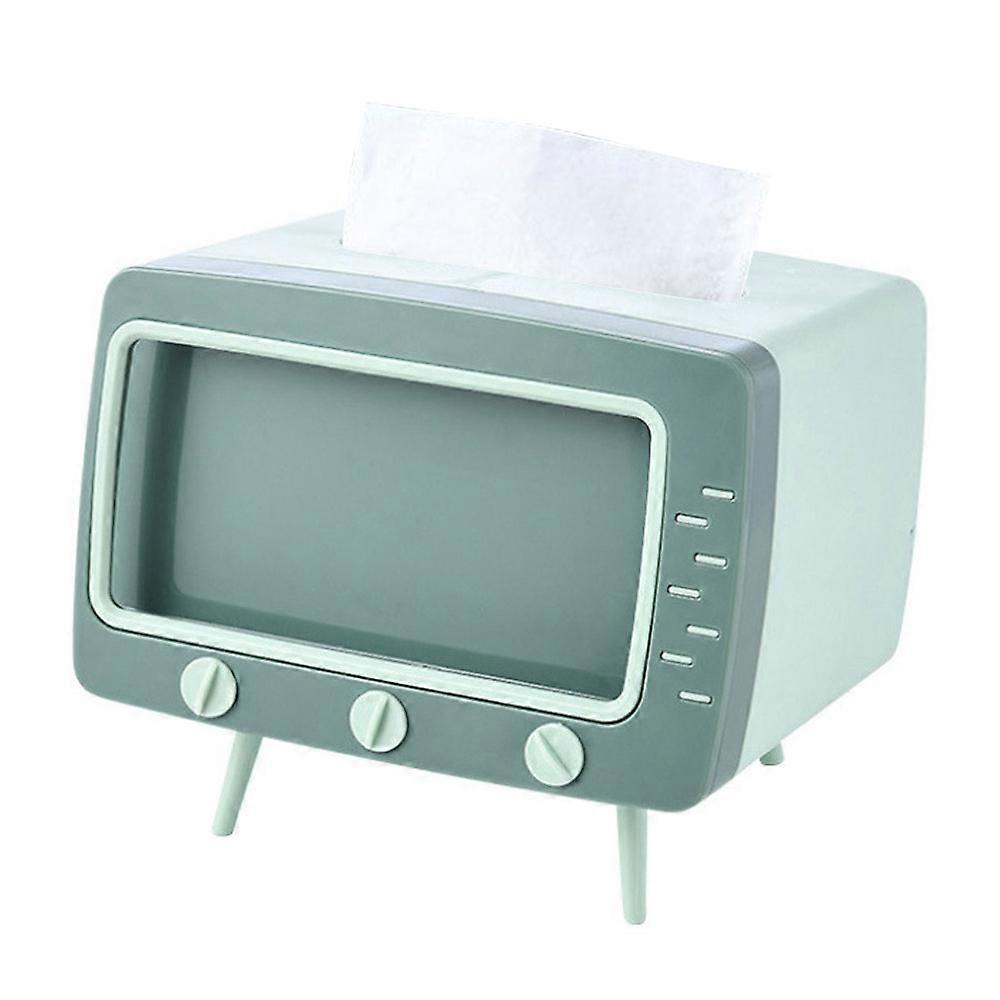Multi-functional tissue box creative desktop TV drawer mobile phone holder storage box