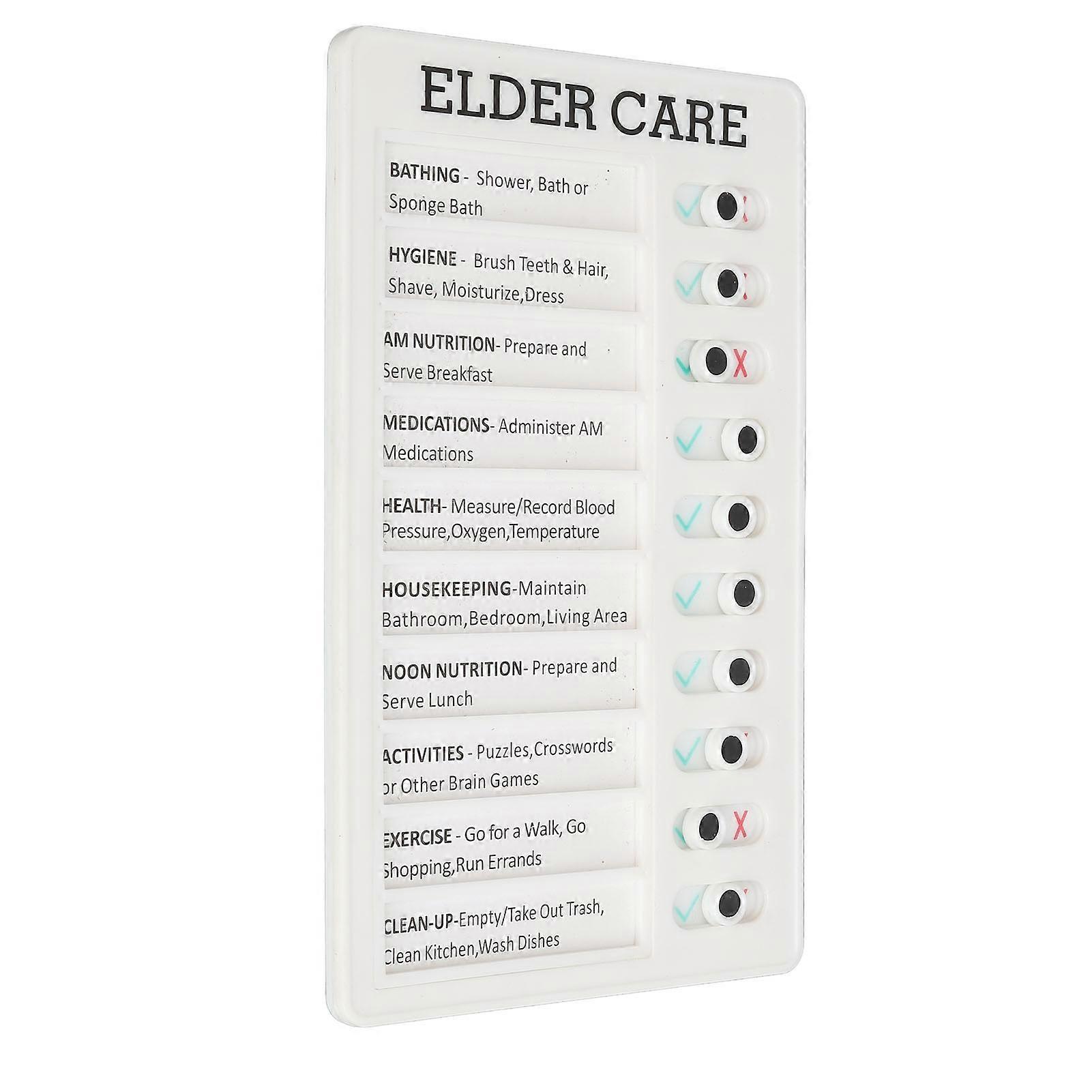 4 stuks glijdende routinegrafiek voor ouderenzorg om lijst te doen schema verwijderbare checklist taakbord met 10 stuks vervangende kaarten