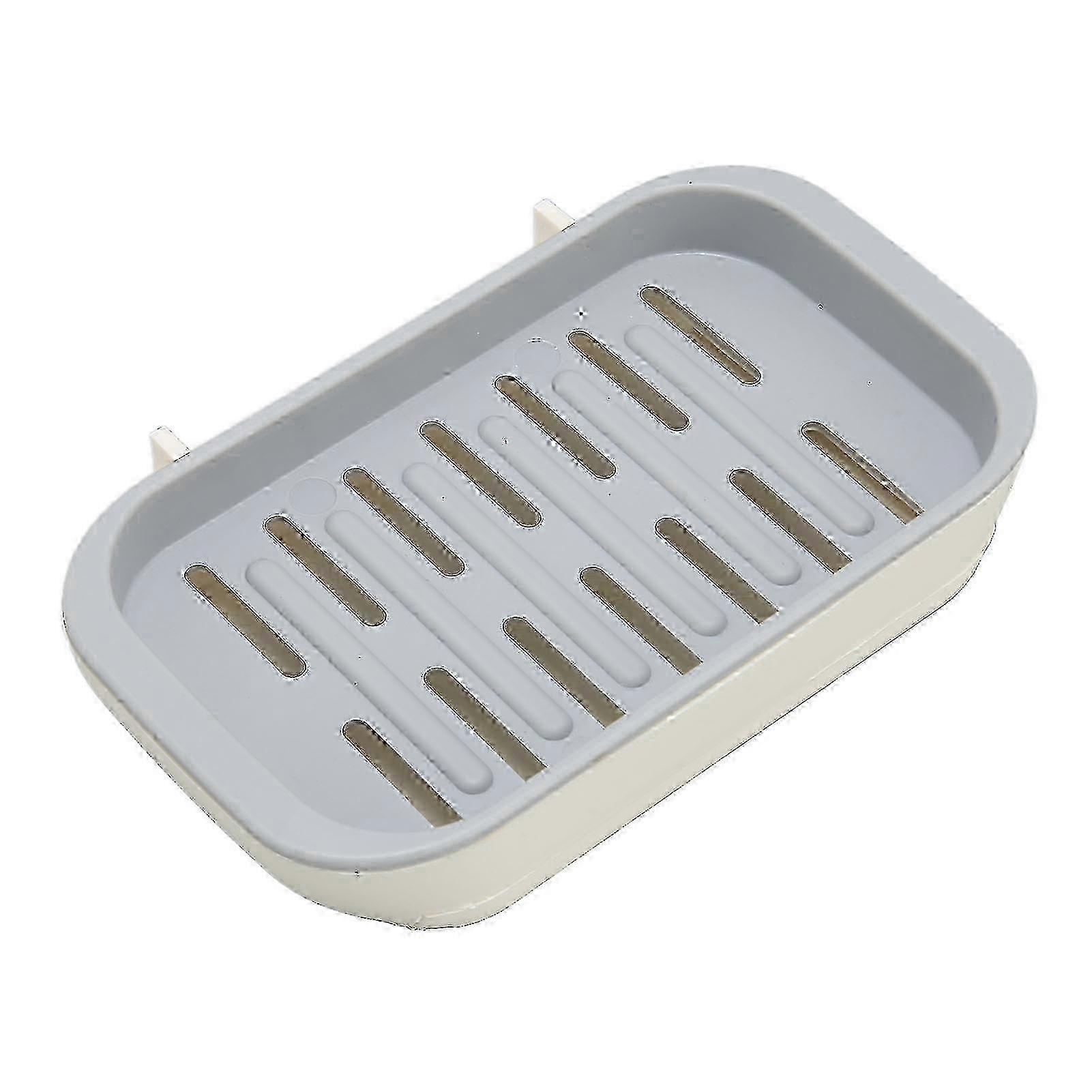 Drilling Free Bathroom Soap Dish Holder with Adhesion Sticker, ABS Material