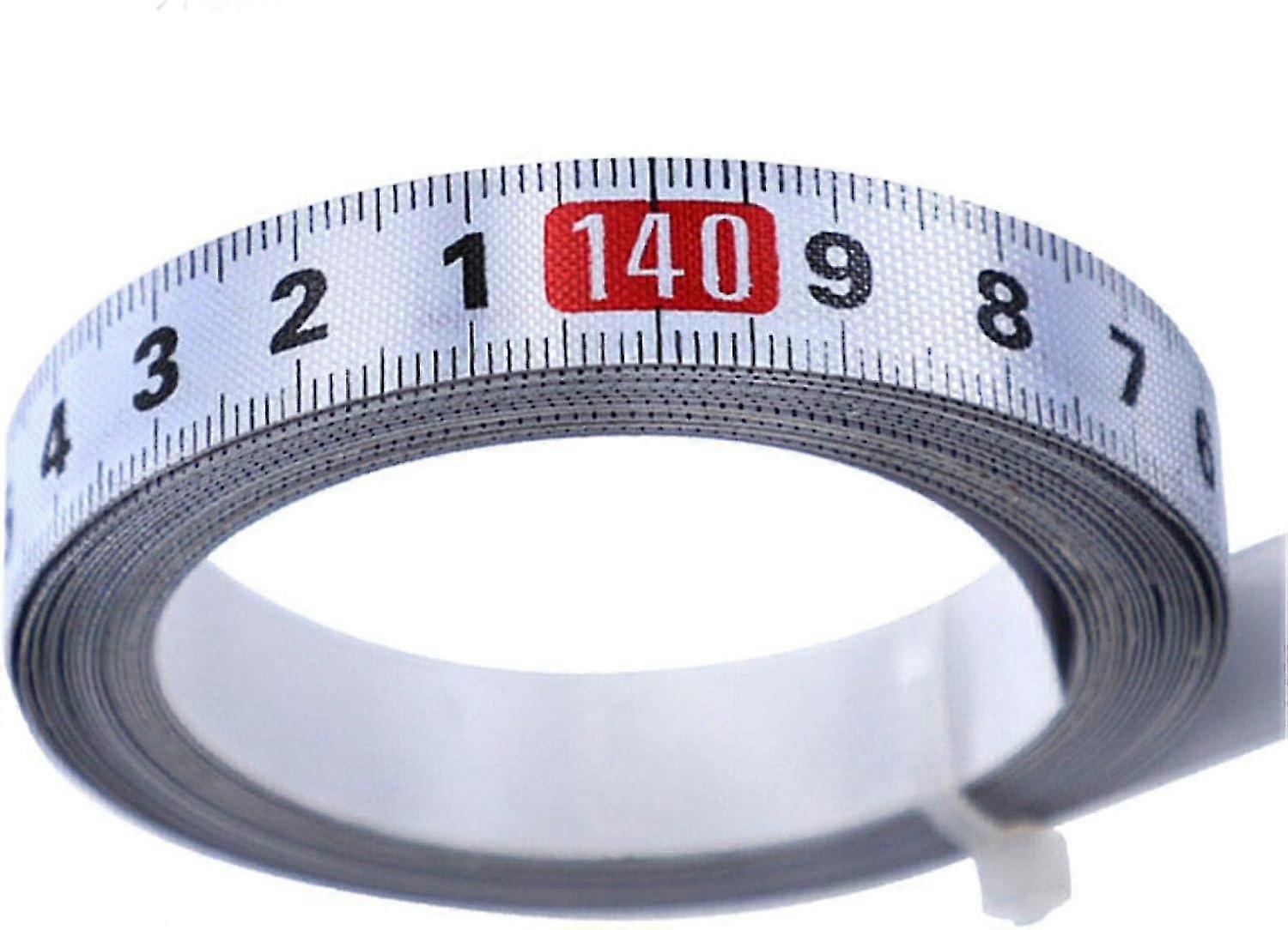 Self-Adhesive Tape Measure, Portable Metric Scale Steel T-Tap Band Saw for Table Router and Band Saw (A, Size: 2m),2024 Ping