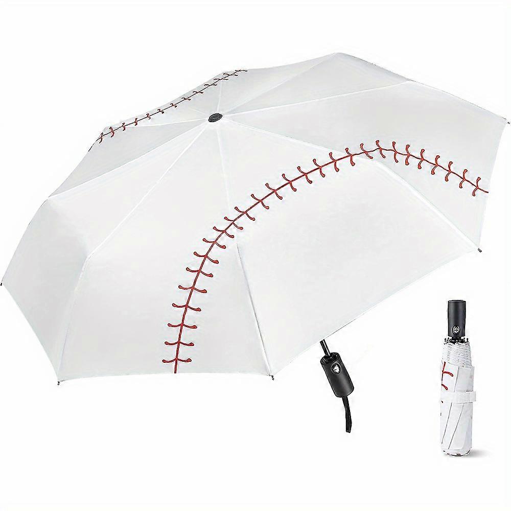 Collapsible Automatic Umbrella for Travel and Sports - Opens and Closes Automatically - 38in Diameter - Perfect for Outdoor Use