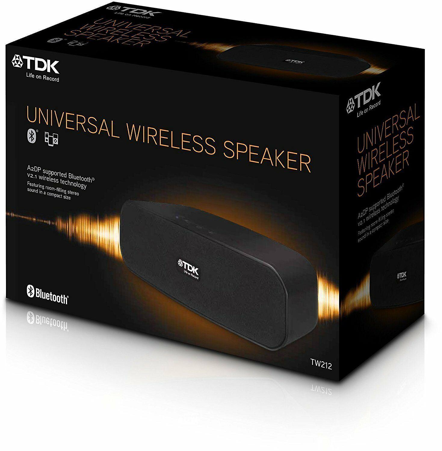 TDK T79001 TW212 Universal Bluetooth Stereo Speaker, Black