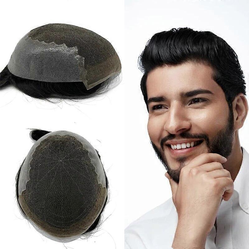 Stock Popular Scalable Toupee Front Lace Bleach Knots High Quality Durable Base Hair Replacement For Men