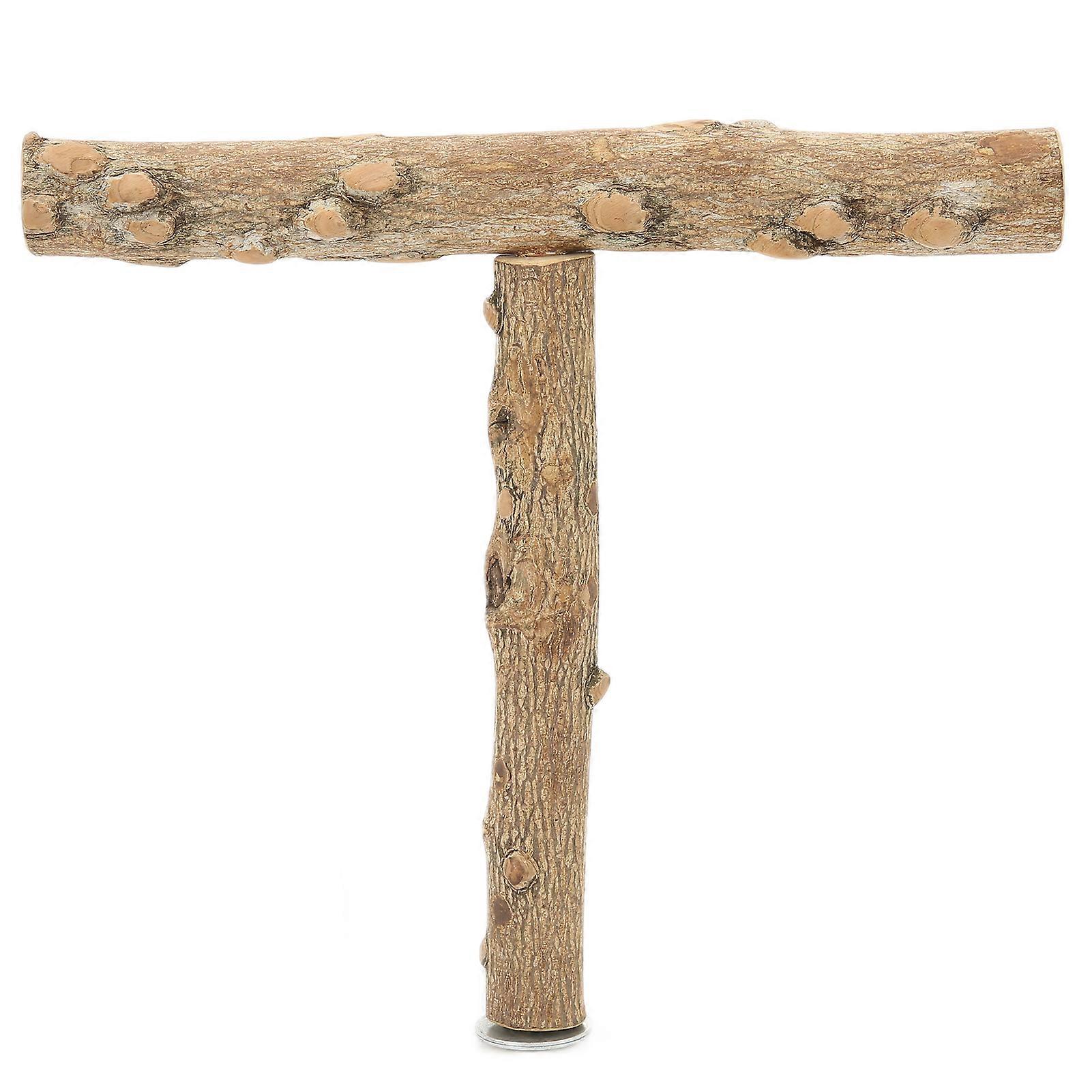 Bird Stand Tabletop Parrots TShaped Training and Playing Stand for Small and Medium Parrots(L )