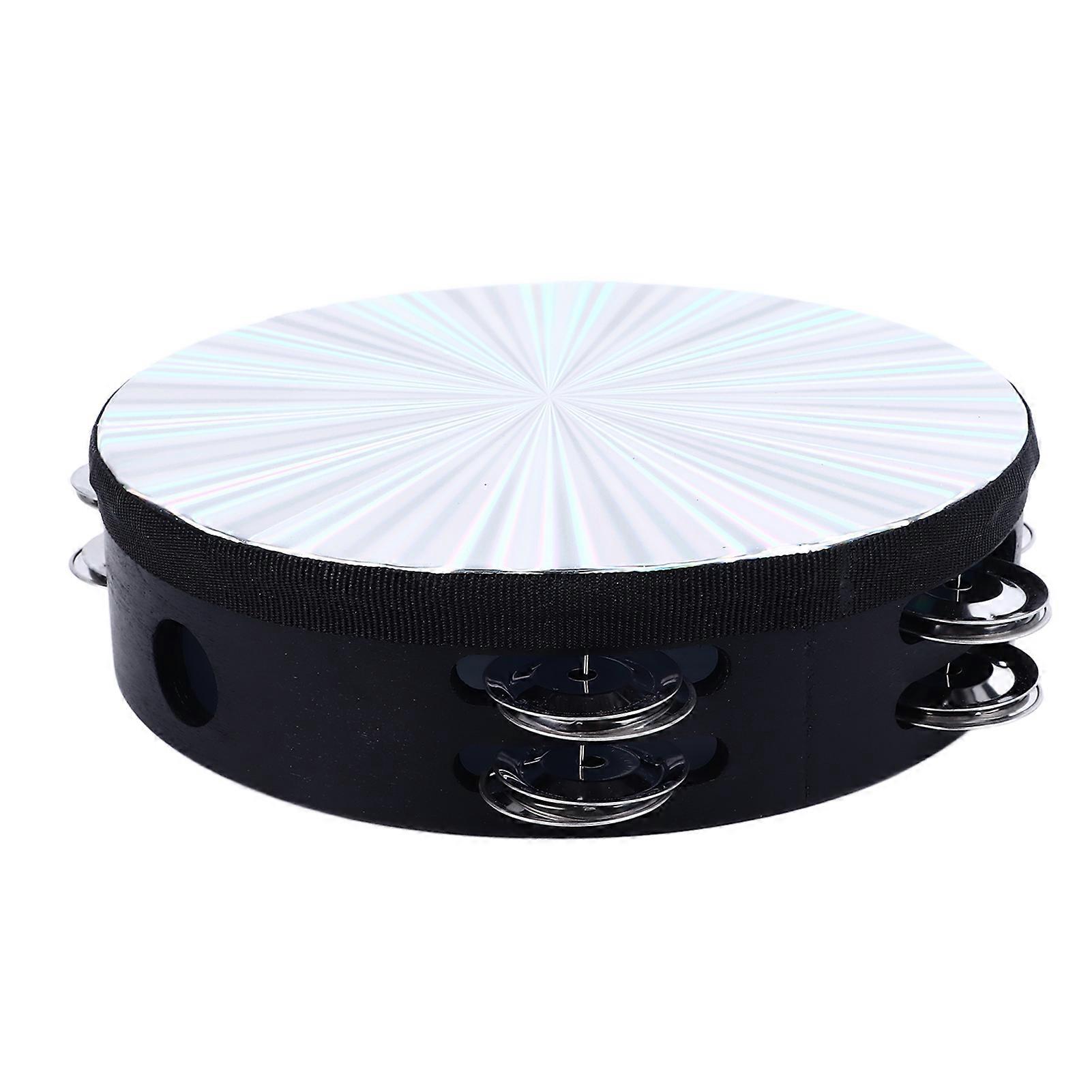 Tambourine Double Row 8in Percussion Jingles Hand Instrument For Party Performance