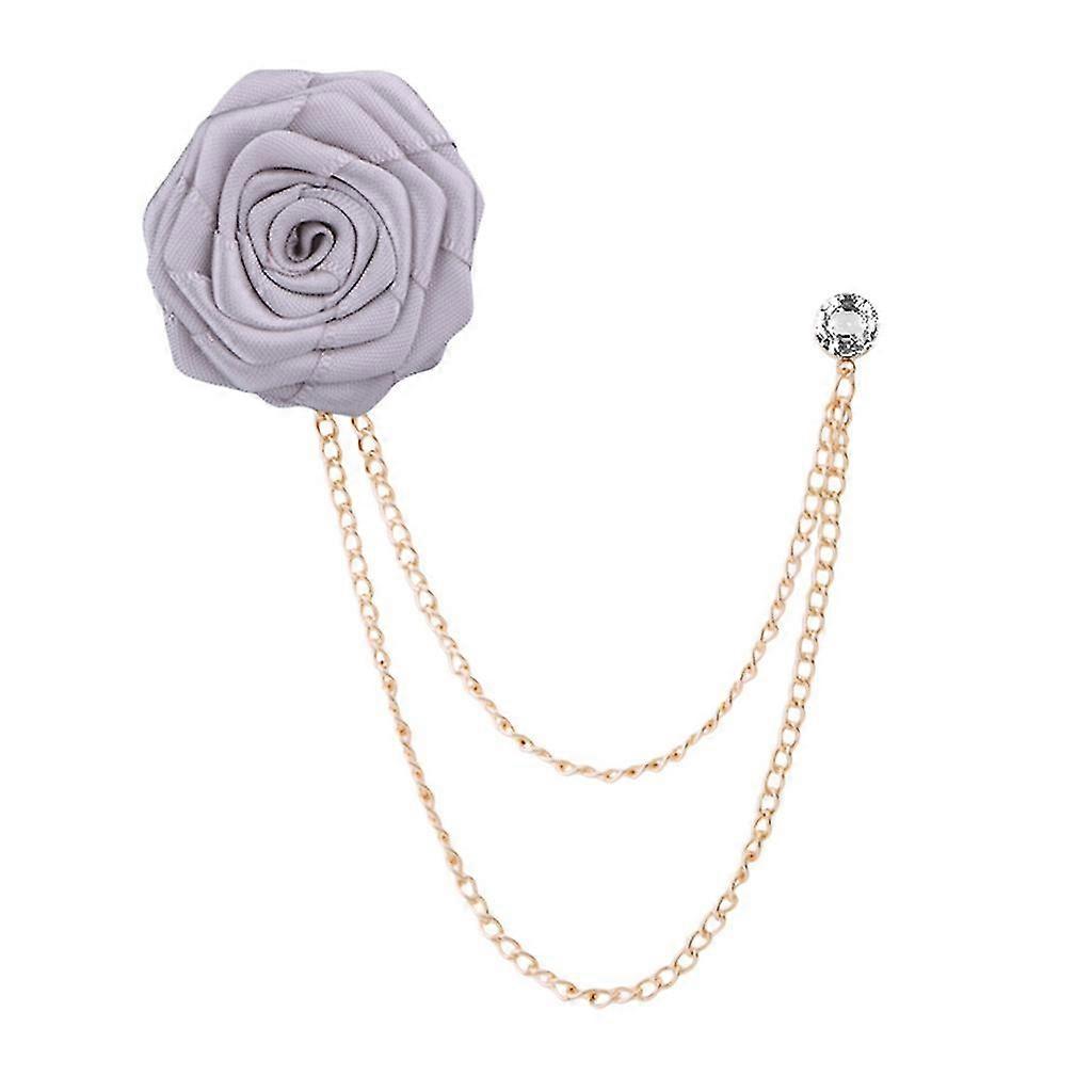 Rose Lapel Pin Brooch Buttonhole Groomsmen Corsage And Buttons 12 Color-Yvan