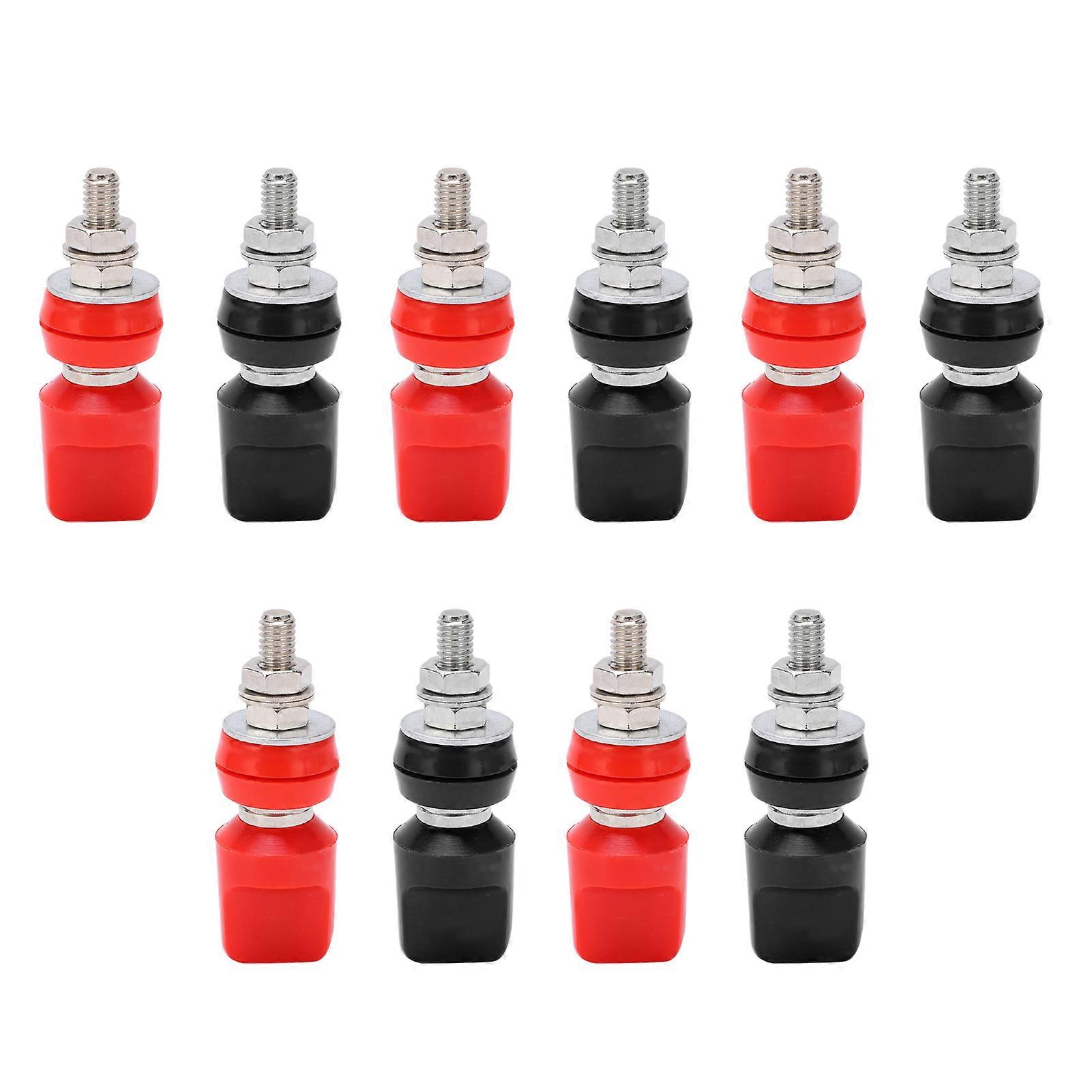 5 Set J.50019(1) Current Binding Post M6 Brass Terminal Binding Post with 4mm Jack for Electronic Instruments Ships