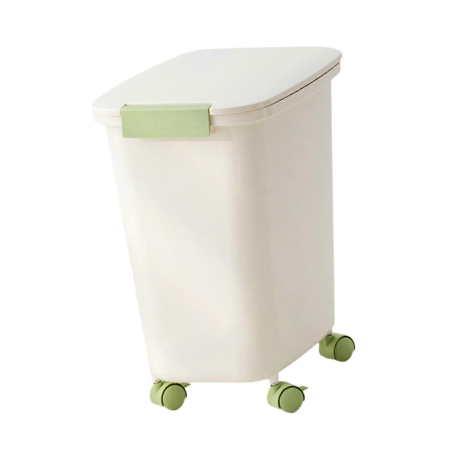 Rice Holder Bin 12L/6kg Sealed Practical Food Container for Grain Flour Rice with Wheels