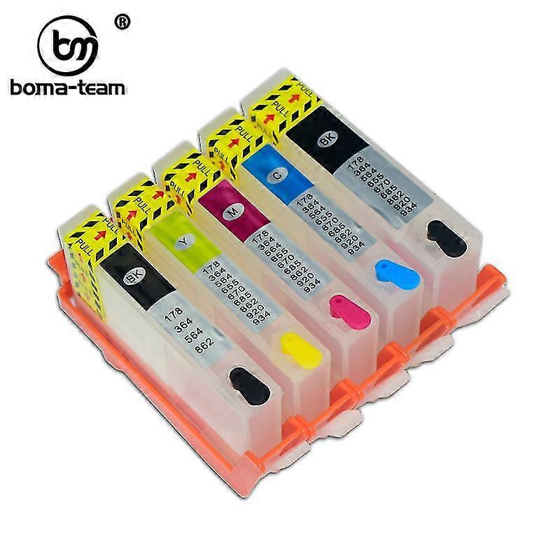 hg 5Colors 364XL Refillable Ink Cartridge With ARC Chip For HP 364 7510 B8550 C5324 C5380 C6324 C6380 D5460 C309 C310A C410 Printer