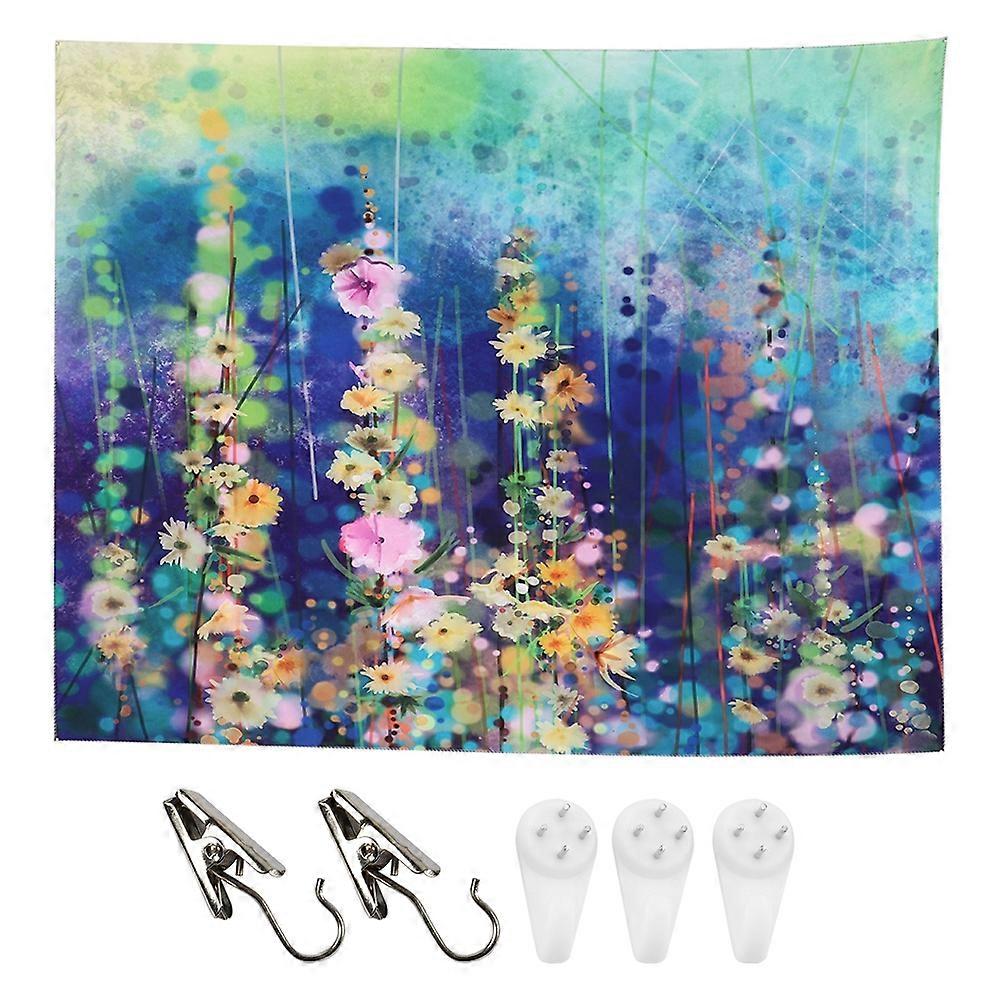 Flower Pattern Printed Wall Hanging Bedding Tapestry Wall Hanging (150*130cm)