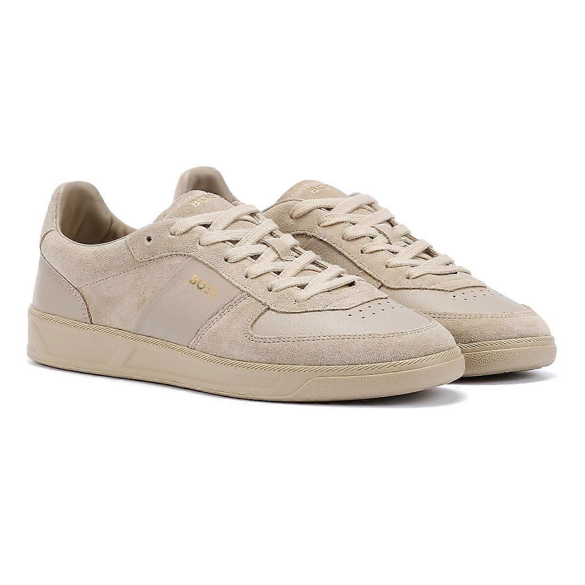 Boss Brandon Suede/Leather Men's Beige Trainers