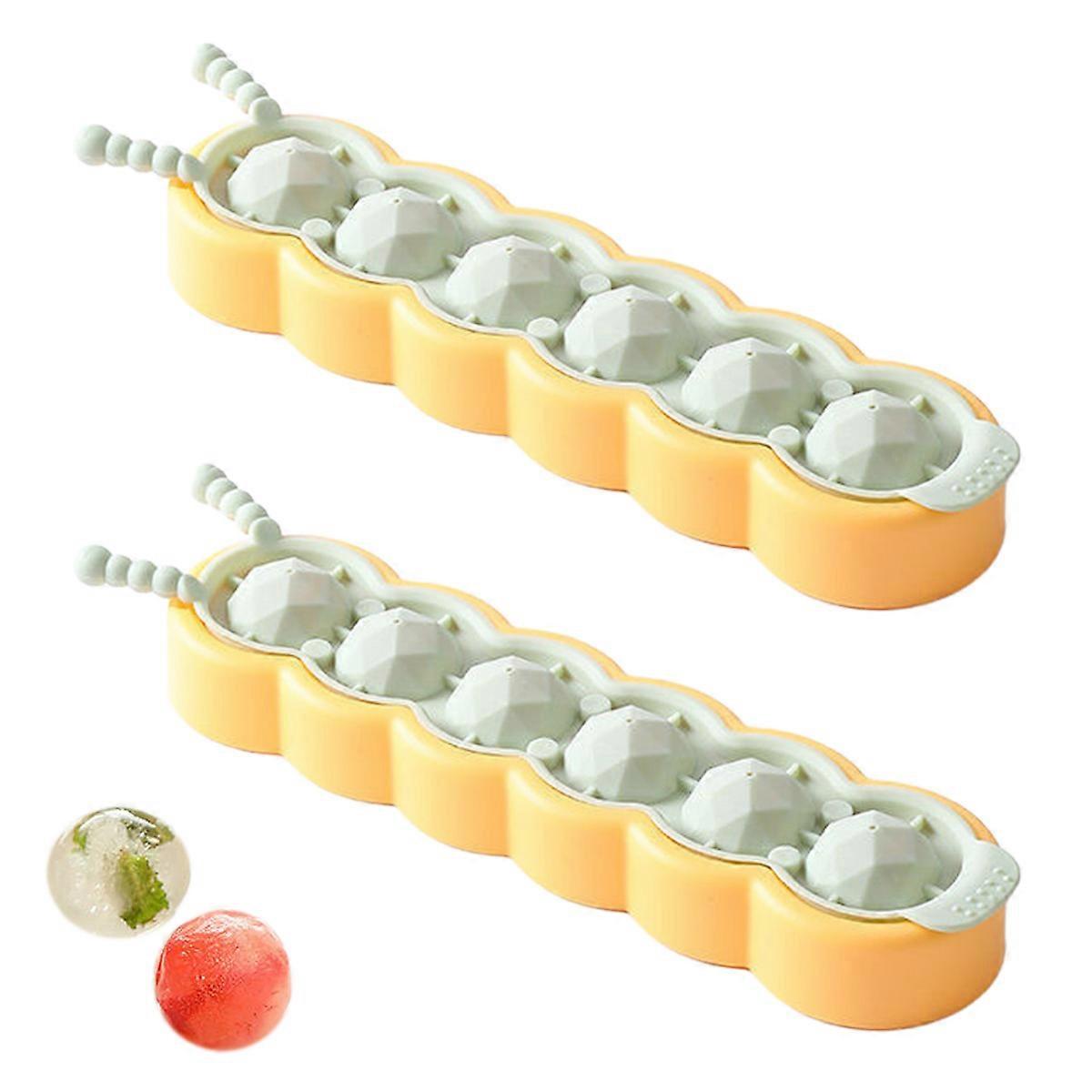 2pcs Ice cube Caterpillar round ice cube mold Freezer tray refrigerator freezer block artifact