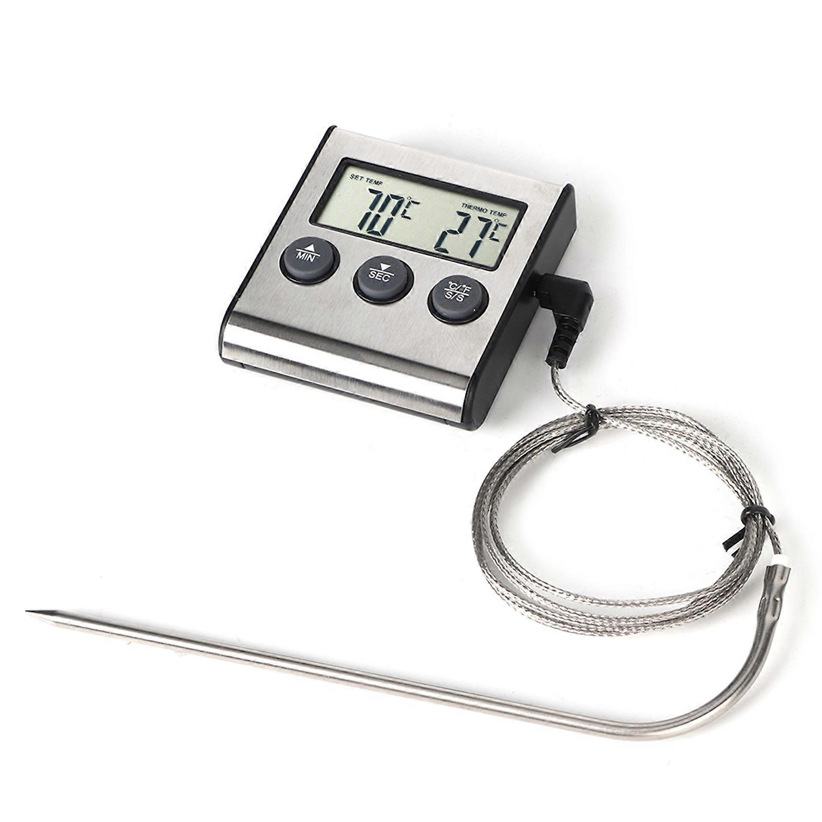 Kitchen Digital BBQ Thermometer Cooking Meat Grilling Thermometer With Timer Function