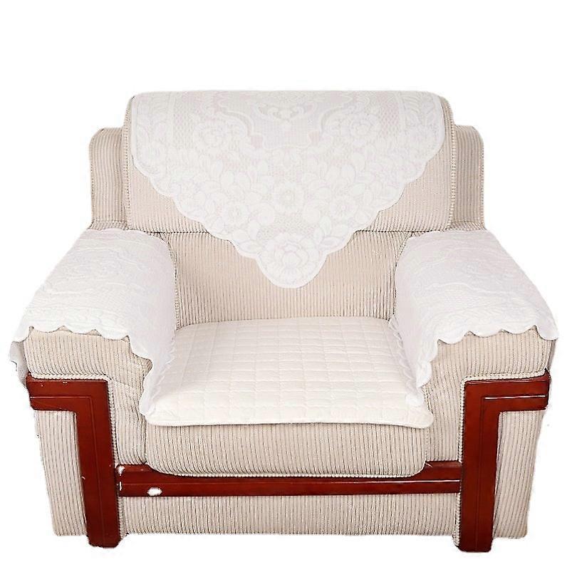 Single Sofa Cover Cloth Dust-proof Armrest Dust-proof Lace Non-slip Hand Guard Backrest Towel On Both Sides