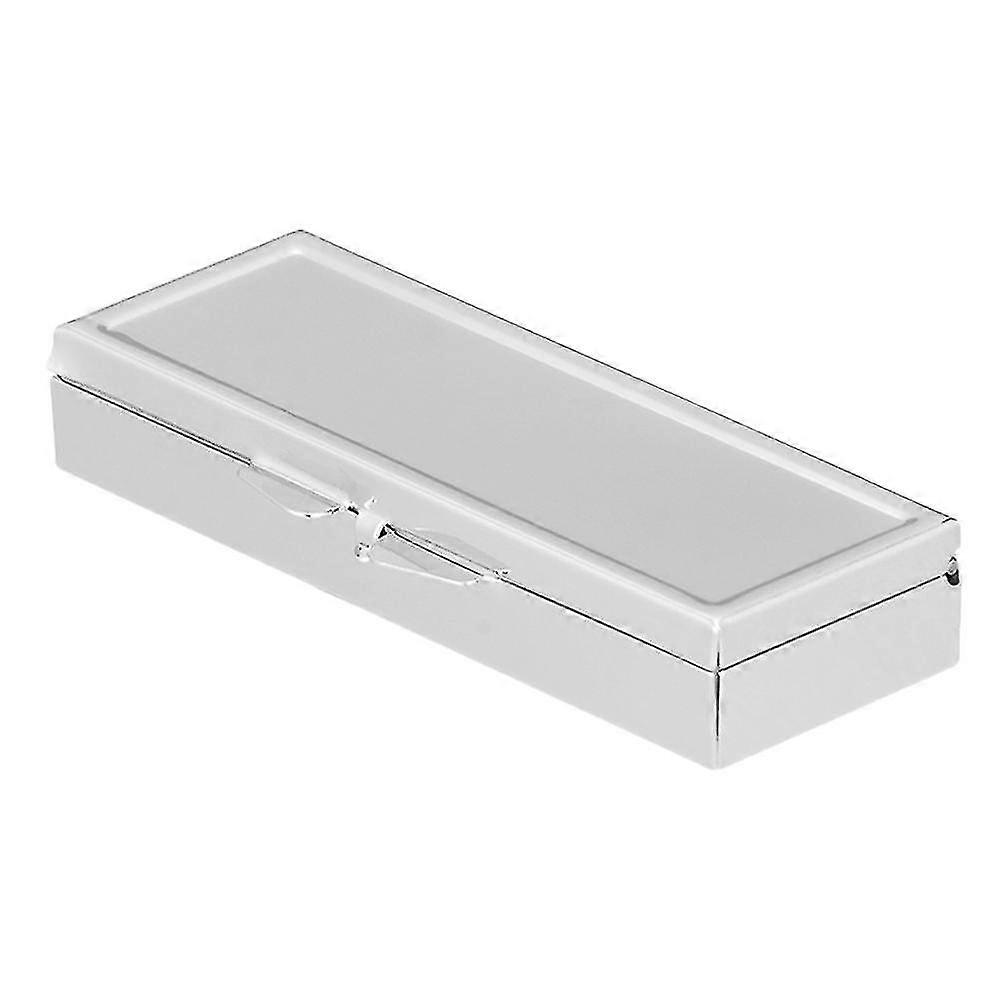 1pc Rectangular Pill Box Candy Storage Stainless Steel