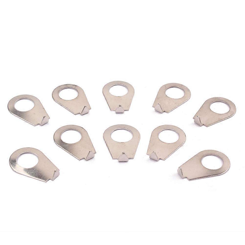 10 Pcs Guitar Bell Knob Washer Pointer Plate Steel Knob Pointers for Gibson-Style Knobs Chrome