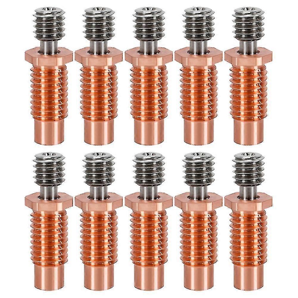 10pcs Printer Nozzle Throat Heatbreak For E3d V6 Brass Copper Throat