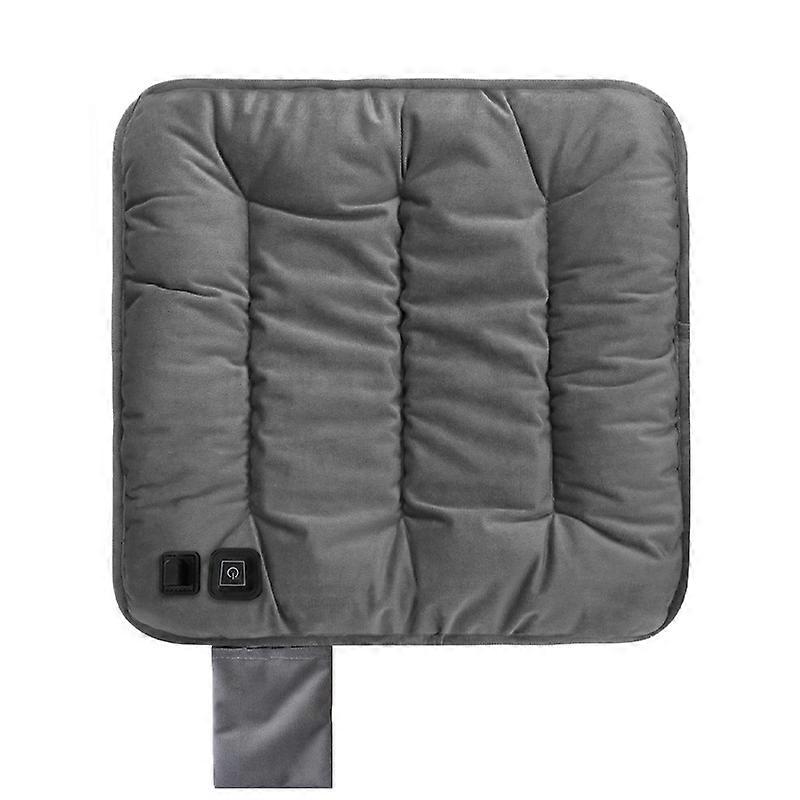Heated seat cushion Heated chair cushion Plush USB electric heating pad Office and home heating pad (size: 40X40)