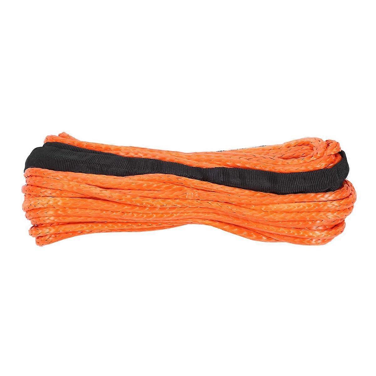 Synthetic Rope, Orange1/4 x 50Ft Synthetic Rope Line Cable for ATV UTV SUV Truck Boat