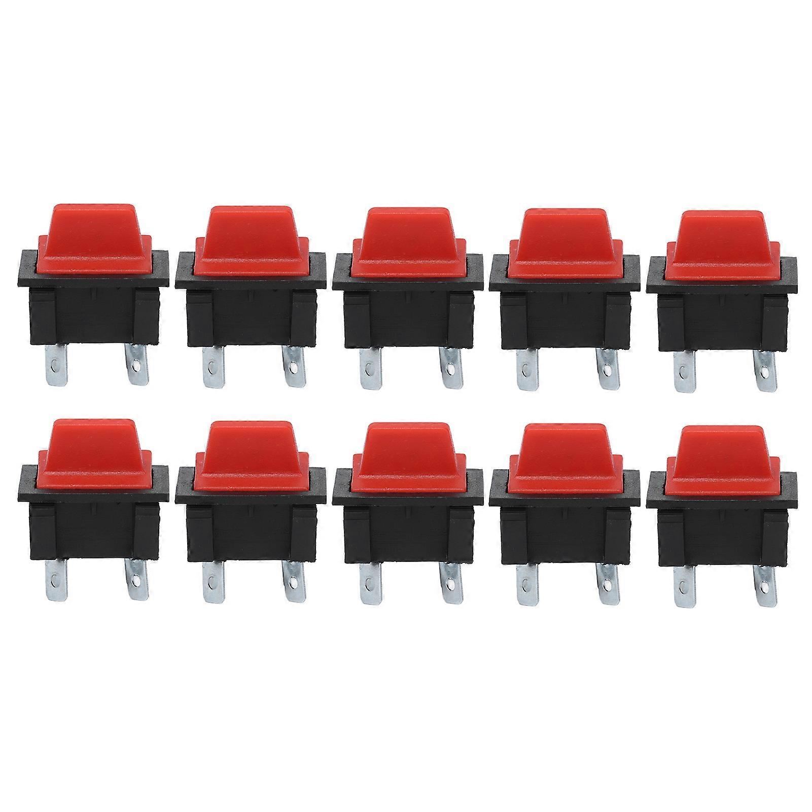 10Pcs Paddle Switch AC 125V 250V Antiflaming PA66 Material High Durability Stable Strong Load Capacity Rocker Switch