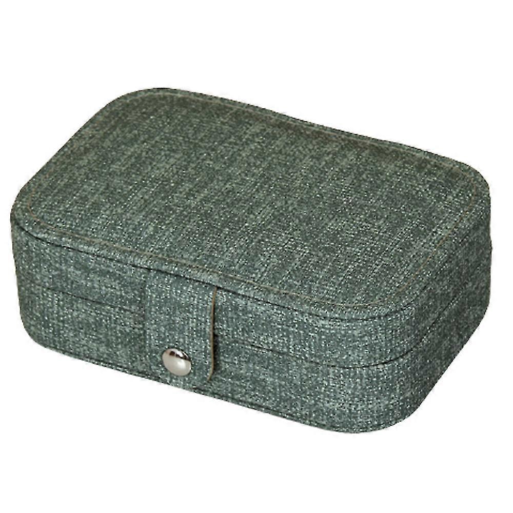 Multilayer Clamshell Jewelry Box Earrings Necklace Storage Box(green)