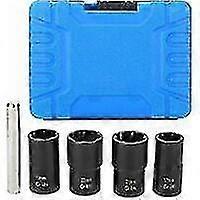 Socket Set with Lock Wheel Nut Bolt Stud Extractor Puller - 5pcs (17mm, 19mm, 21mm, 22mm)