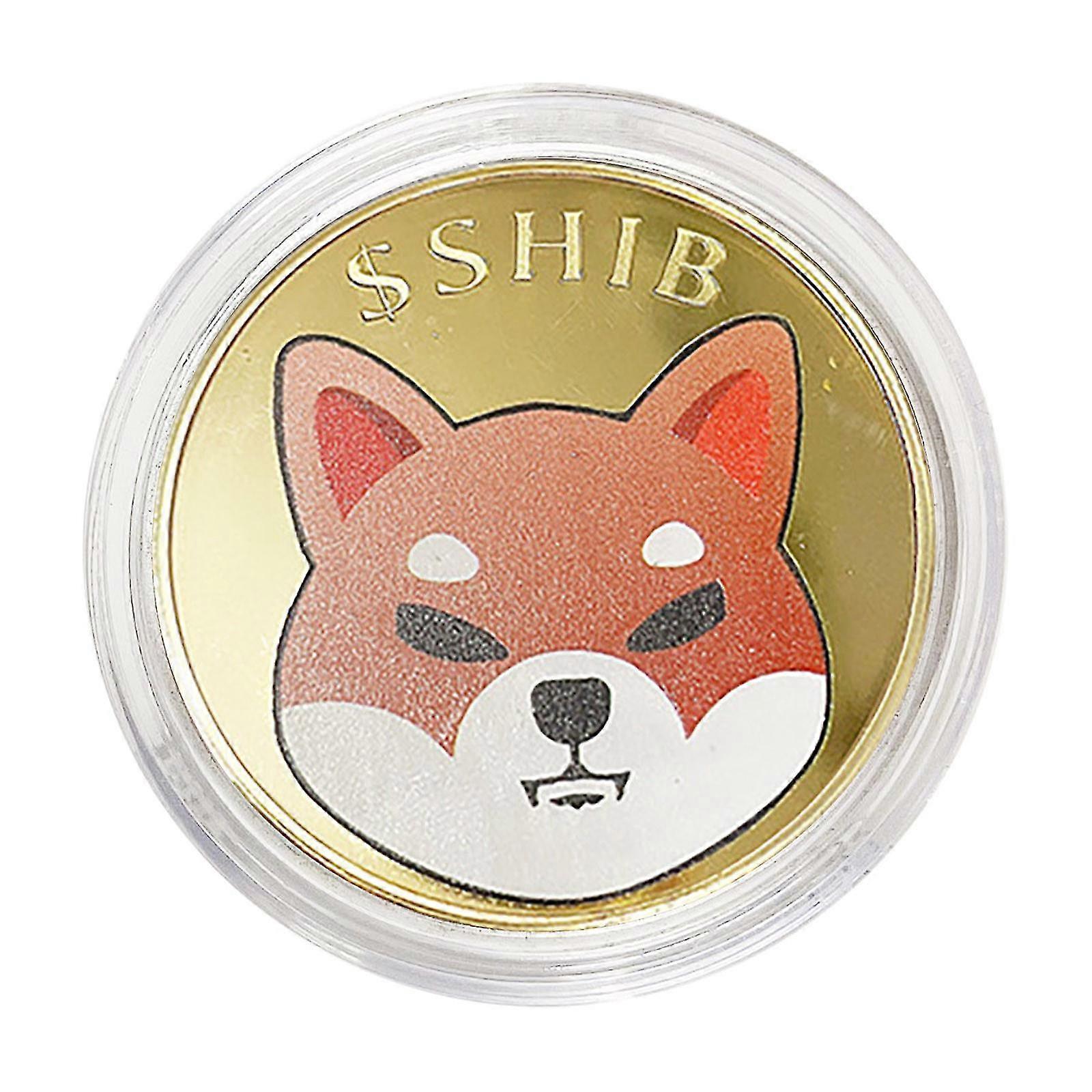 Double-sided Color Printing Coin Collection, Metal Shiba Inu Coin Collection