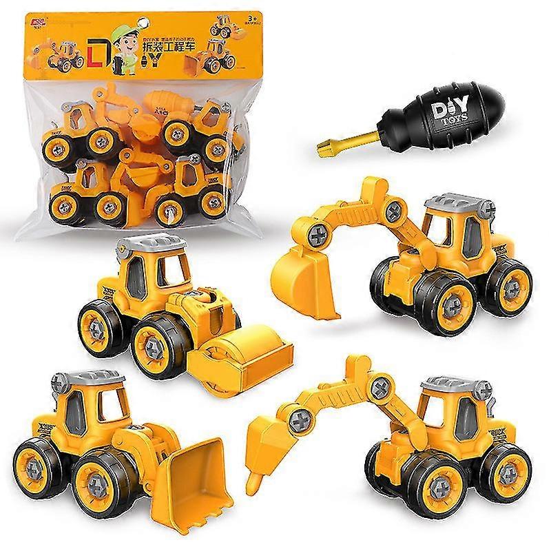 Nut Disassembly Loading Unloading Engineering Truck Excavator Bulldozer Kids Screw Creative Tool Education Model Car Toys