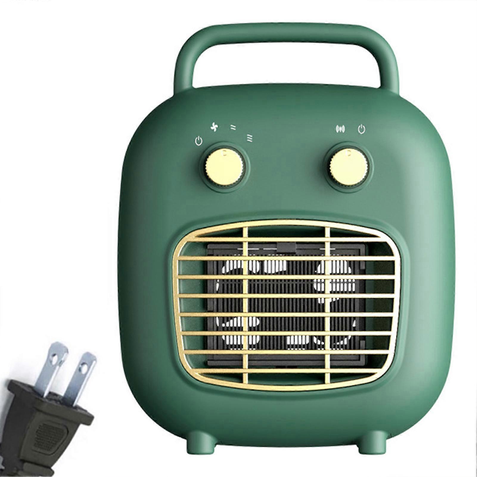 Plug-in Cartoon Mini Heaters 3 Gear Adjustment Heating Fan Temperature Control Protection Space Warmer