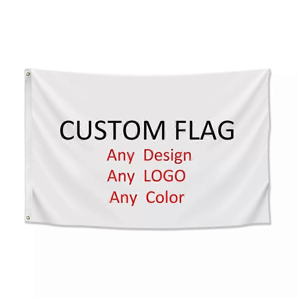 Custom 100x100cm Printed Flags Square Banners 100% Polyester For Decoration Hanging