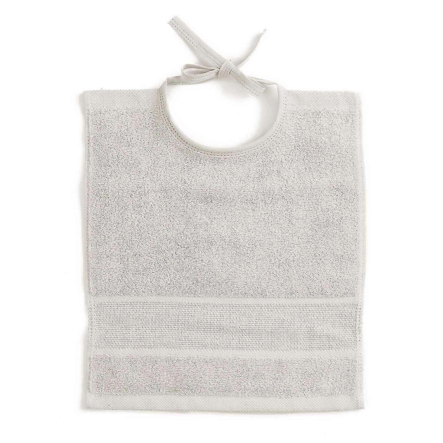 Grey embroidery bib 30 x 34 cm-YKY416