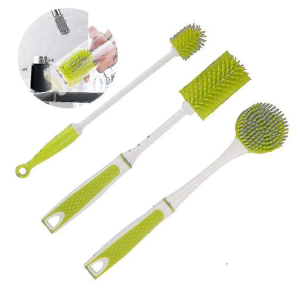 Silikonbürsten-Set mit Spülbürste, Flaschenbürste