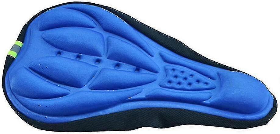 Comfy Cycling Bicycle Gel Pad Seat Saddle Cover 3d Soft Cushion (blue)
