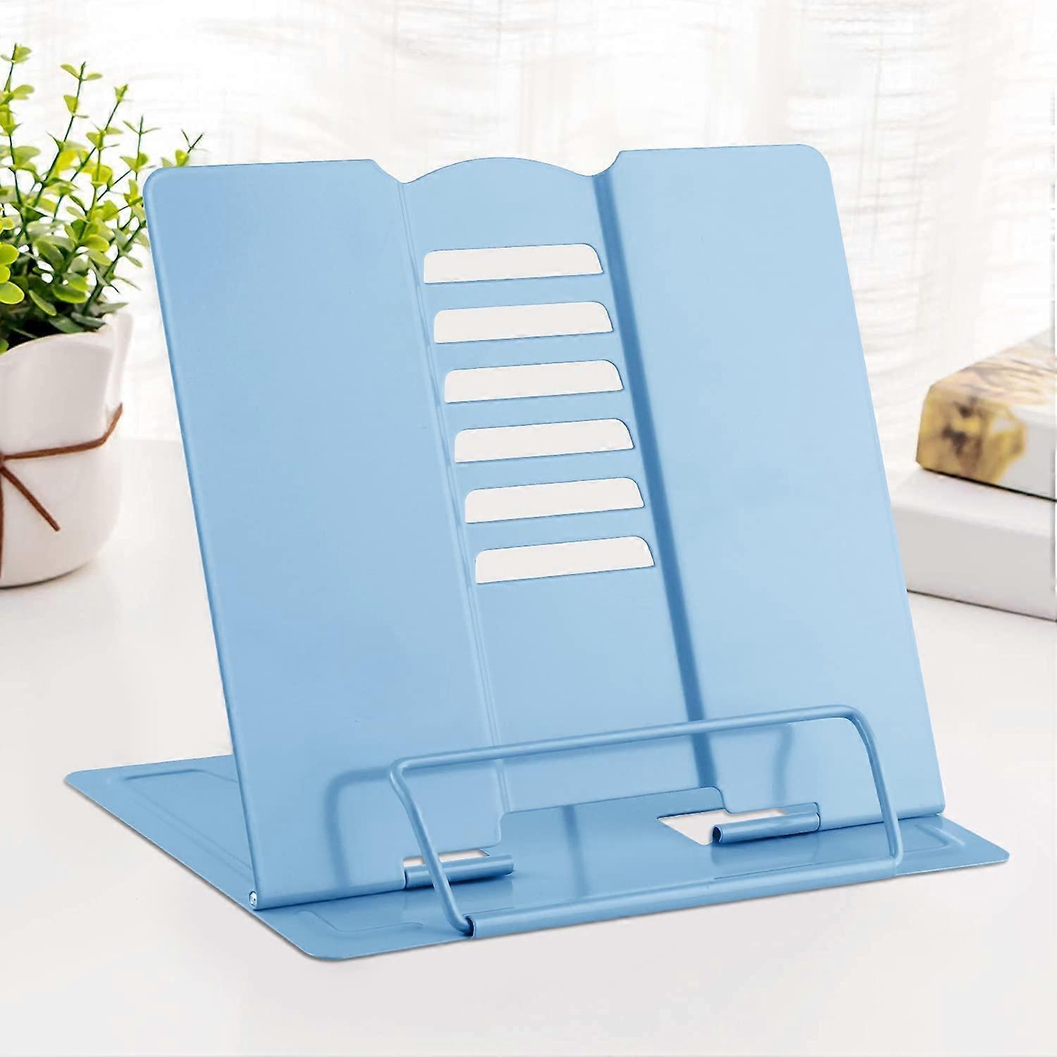 MSDADA Book Stand Metal Reading Rest Book Holder Adjustable Cookbook Documents Holder Bookstands for Textbooks Christmas Gifts for 6 7 8 9-16 Girls an