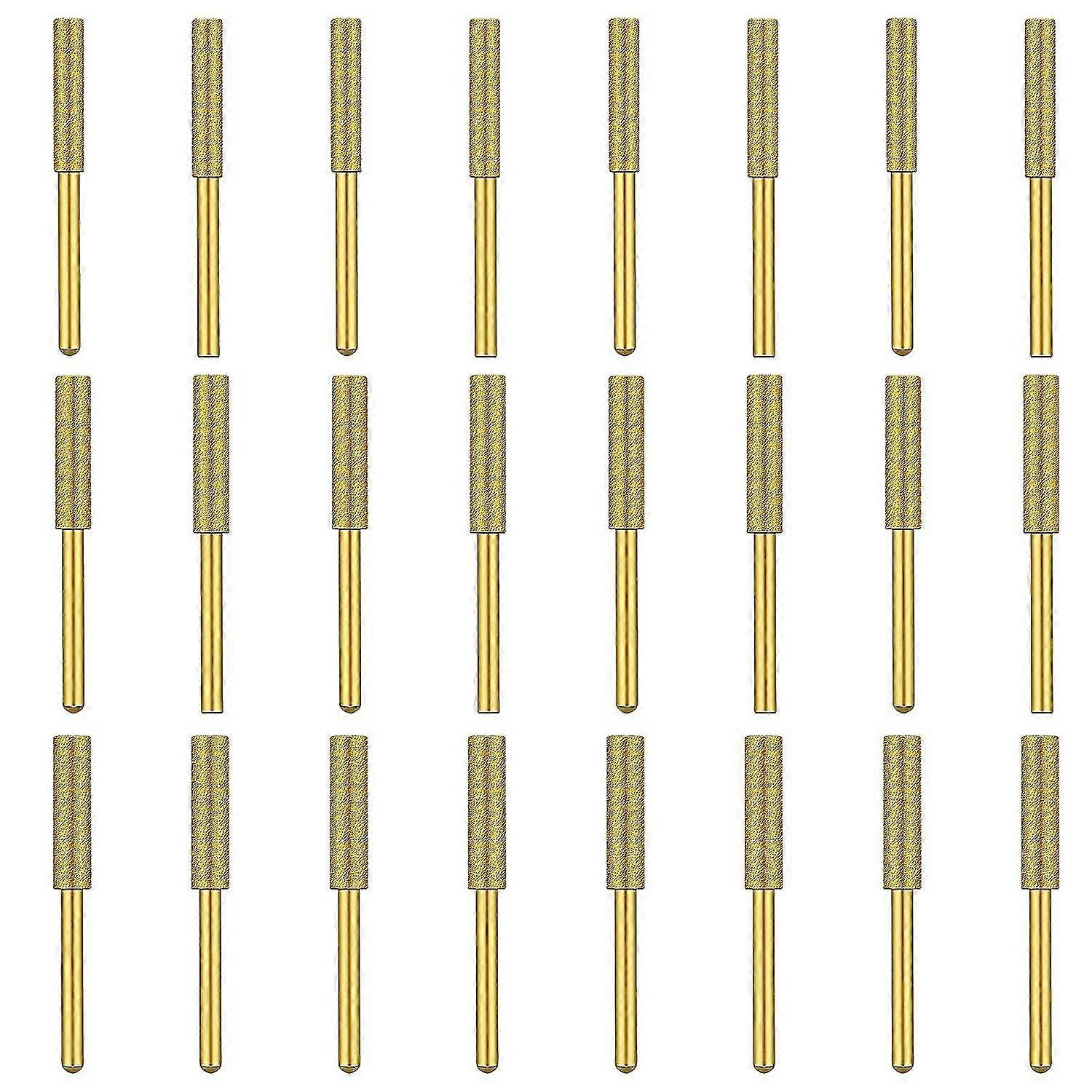 24 Pcs Chainsaw Files For Sharpening Chainsaw Diamond Sharpener Titanium Plated Chainsaw Polishing