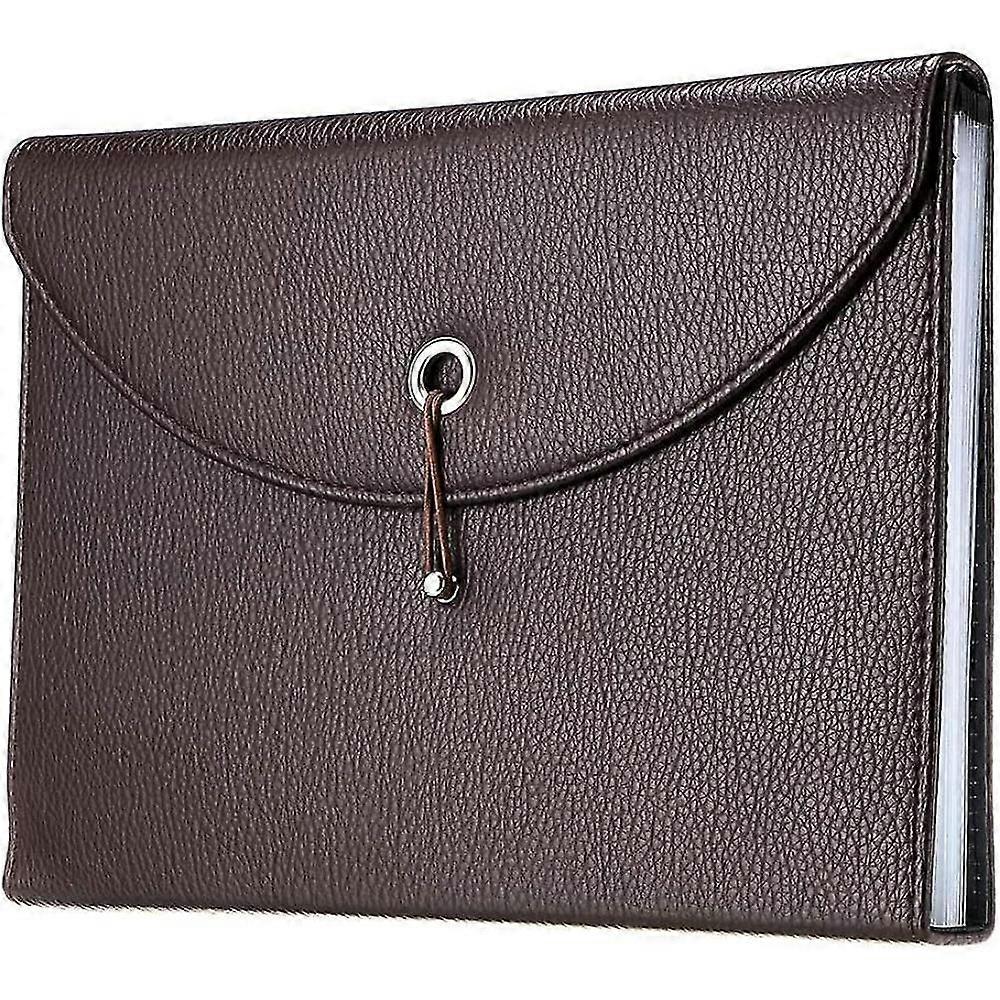 Pu Leather A4 Expanding Folder File Organisersn 13 Pocket Document Wallet Portfolio Business Folder BPR