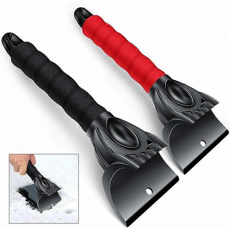 Car Windshield Ice Scraper Set of 2 - Black & Red