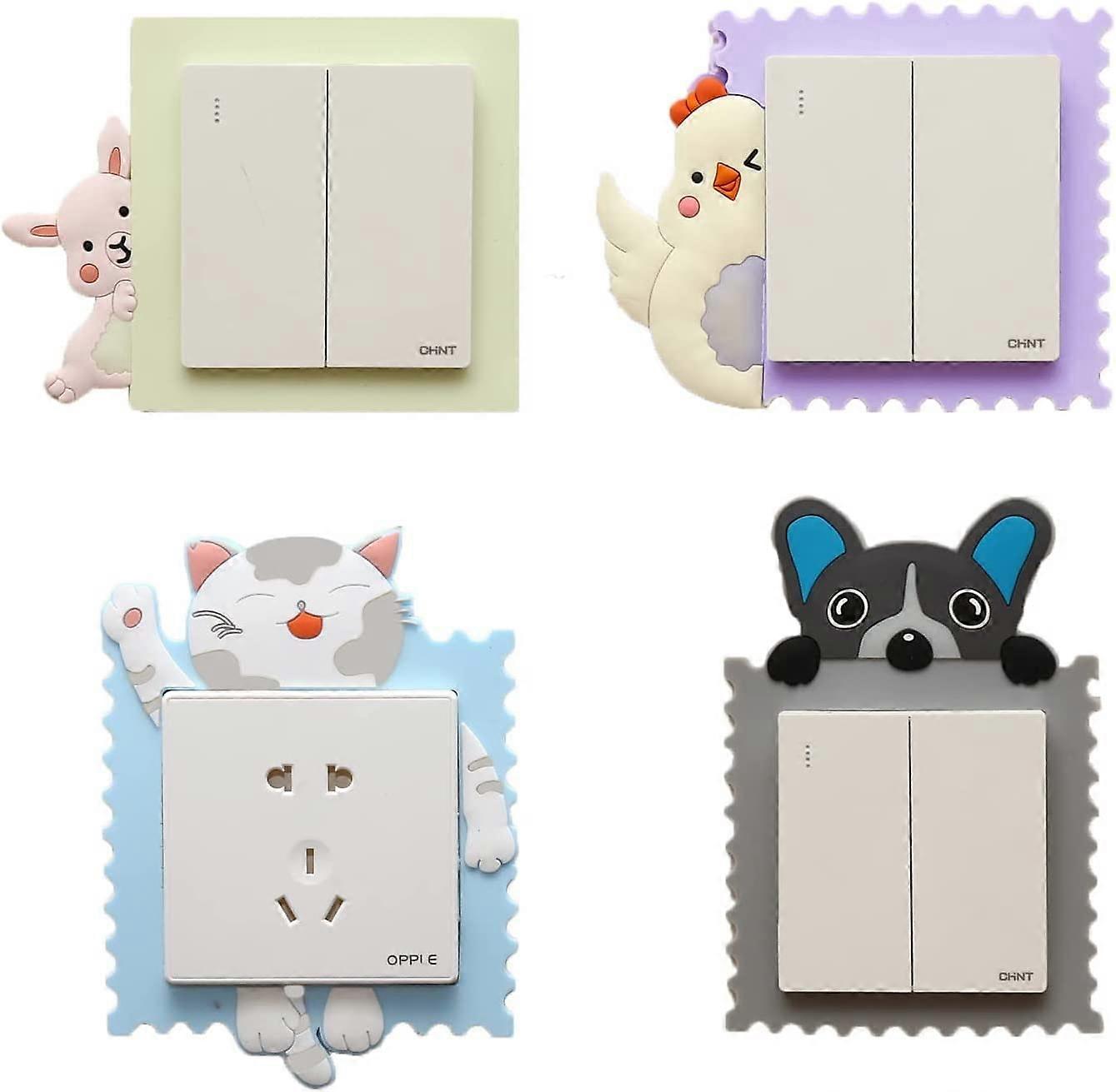 4PC Light Switches Sticker, Removable Water